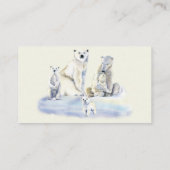 Polar Beer Kold Buiten Boek voor Baby shower spele Informatiekaartje (Achterkant)