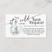 Polar Beer Kold Buiten Boek voor Baby shower spele Informatiekaartje (Voorkant)