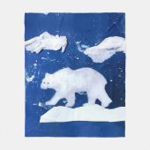 Polar Beer "Kunst voor kinderen" Fleece Deken (Voorkant)