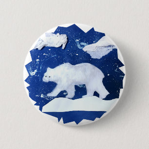Polar Beer "Kunst voor kinderen" Ronde Button 5,7 Cm