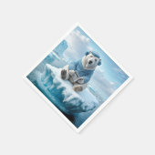 Polar Beer leest de krant Servet (Hoek)