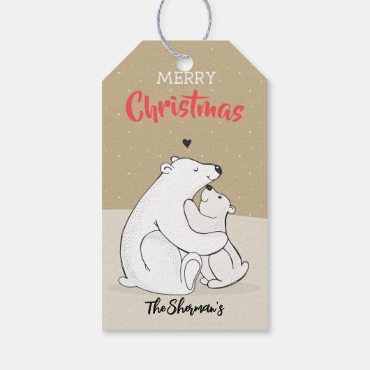 Polar Beer Love kerstcadeaus Cadeaulabel (Achterkant)