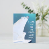  Polar Beer Love Northern Light Winter   Briefkaart (Staand voorkant)