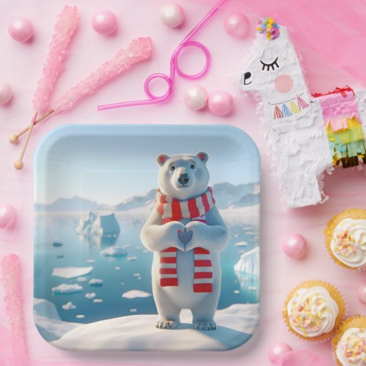 Polar Beer Love Papieren Bordje (Feest)