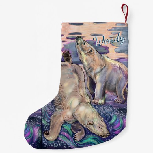 Polar Beer Magic Small Kerstmis Stocking Kleine Kerstsok (Achterkant)