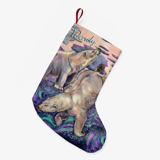 Polar Beer Magic Small Kerstmis Stocking Kleine Kerstsok (Voorkant (Hangend))