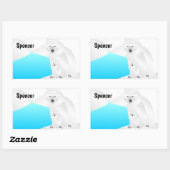 Polar Beer Mam en Cub Rechthoekige Sticker (Vel)