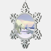 Polar Beer - Mama Nose Best Tin Sneeuwvlok Ornament (Rechts)