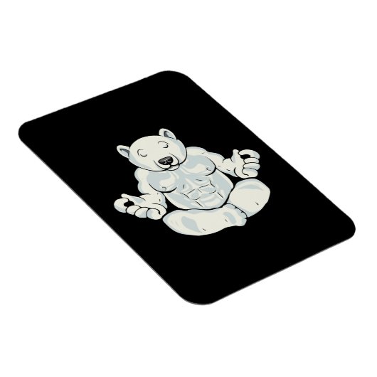 Polar Beer Meditation Gift Yoga Lover Women Yoga Magneet (Rechterzijde)