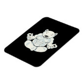 Polar Beer Meditation Gift Yoga Lover Women Yoga Magneet (Linkerzijde)