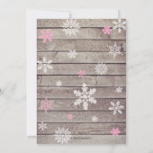 Polar Beer Meisje Baby shower Invitation I Pink Kaart (Achterkant)