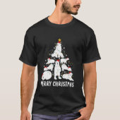 Polar Beer Merry Christmas Tree Santa Hat Lights S T-shirt (Voorkant)