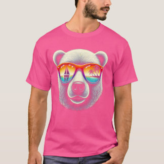 Polar Beer met bril Retro zonnebril T-shirt