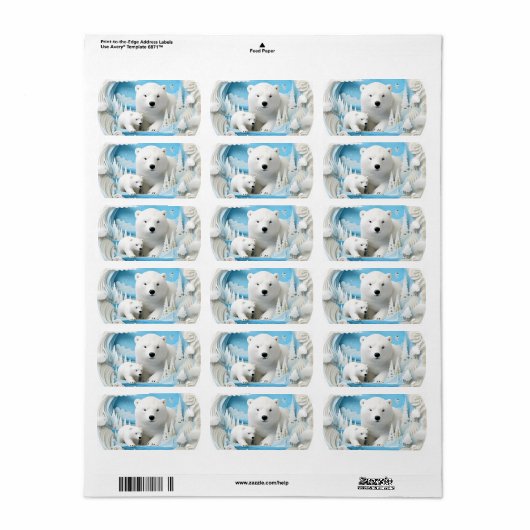 Polar Beer met Cub Arctic Ocean White Winter Etiket (Full Sheet)
