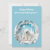 Polar Beer met Cub Arctic Ocean White Winter Feestdagenkaart (Achterkant)