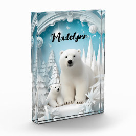 Polar Beer met Cub Arctic Ocean White Winter Fotoblokken