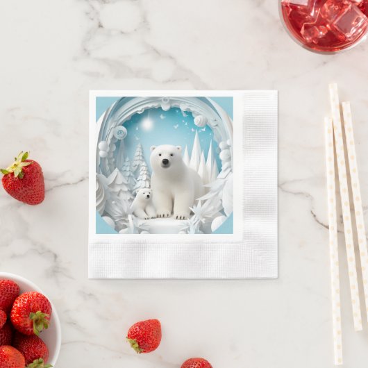 Polar Beer met Cub Arctic Ocean White Winter Servet (Insitu)