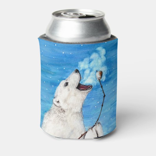 Polar-Beer met geroosterde moerasmallow Blikjeskoeler (Blikje Achterkant)