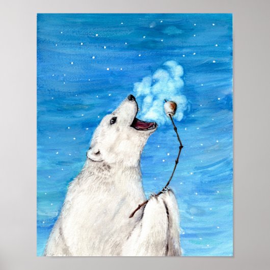Polar-Beer met geroosterde moerasmallow Poster (Voorkant)