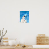 Polar-Beer met geroosterde moerasmallow Poster (Keuken)