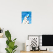 Polar-Beer met geroosterde moerasmallow Poster (Thuiskantoor)