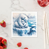 Polar Beer met haar welp op een gletsjer Servet (Insitu)