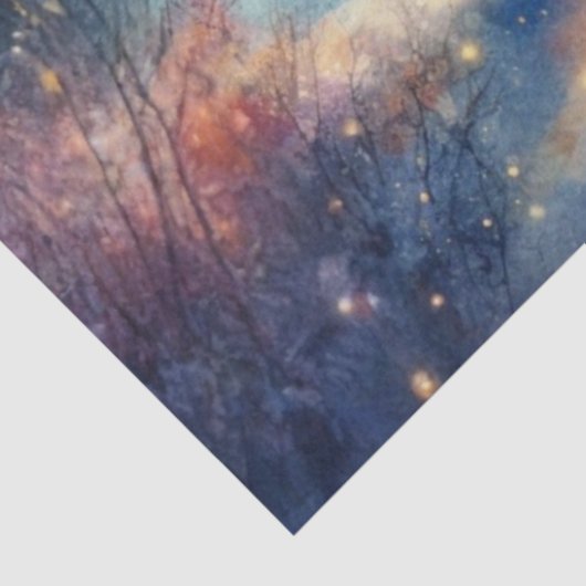 Polar Beer met Lantaarn in Winter Forest Decoupage Tissuepapier (Detail)