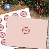 Polar Beer met lantaarn vakantie envelop afdichtin Ronde Sticker