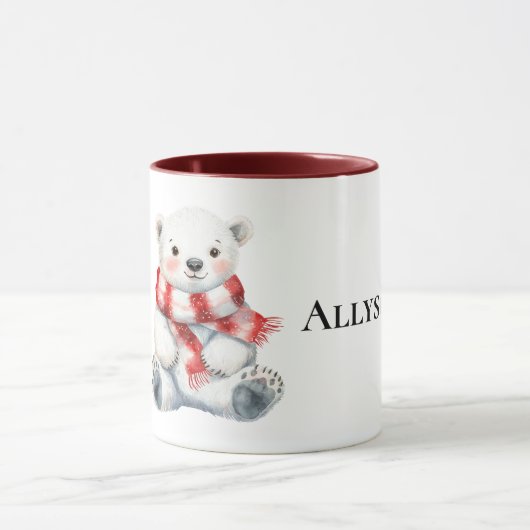 Polar Beer met pepermunt rood witte sjaal Mok (Midden)