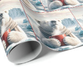 Polar Beer met rode koffie Mok Cadeaupapier (Rol Hoek)