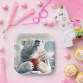 Polar Beer met rode koffie Mok Papieren Bordje (Feest)
