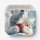 Polar Beer met rode koffie Mok Papieren Bordje (Voorkant)