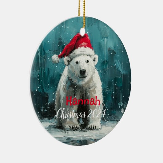 Polar Beer met Santa Pet Ornament (Rechts)