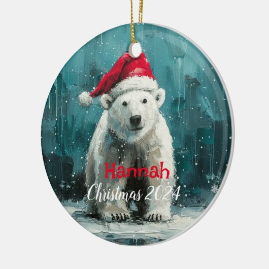 Polar Beer met Santa Pet Ornament (Links)