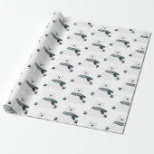 Polar Beer met sjaal Cadeaupapier (Uitgerold)