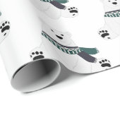 Polar Beer met sjaal Cadeaupapier (Rol Hoek)
