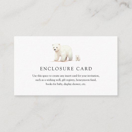 Polar Beer Moeder en Cub Behuizing Kaart (Voorkant)