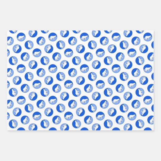 Polar Beer Moeder en Cub Schilderen Wildlife Art Inpakpapier Vel (Voorkant 2)