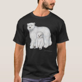 Polar Beer moeder en welp. T-shirt (Voorkant)