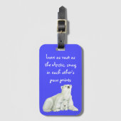 Polar beer moeder met haar welp | bagagelabel (Voorkant (verticaal))