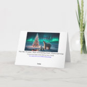 Polar Beer Mom Cubs Kerstboom Aurora Borealis Feestdagen Kaart (Achterkant)