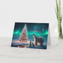Polar Beer Mom Cubs Kerstboom Aurora Borealis