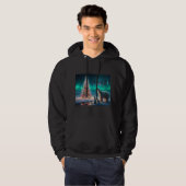 Polar Beer Mom Cubs Kerstboom Aurora Borealis Hoodie (Voorkant volledig)