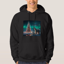 Polar Beer Mom Cubs Kerstboom Aurora Borealis Hoodie