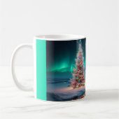 Polar Beer Mom Cubs Kerstboom Aurora Borealis Koffiemok (Links)