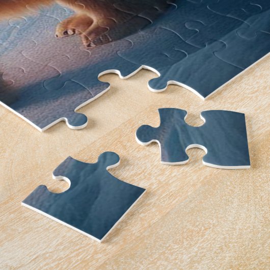 Polar Beer Mom Cubs Kerstboom Aurora Borealis Legpuzzel (Zijkant)