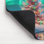 Polar Beer Mom Cubs Kerstboom Aurora Borealis Muismat (Hoek)