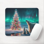 Polar Beer Mom Cubs Kerstboom Aurora Borealis Muismat (Met muis)
