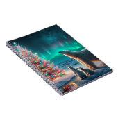 Polar Beer Mom Cubs Kerstboom Aurora Borealis Notitieboek (Rechterzijde)