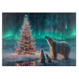 Polar Beer Mom Cubs Kerstboom Aurora Borealis Snijplank